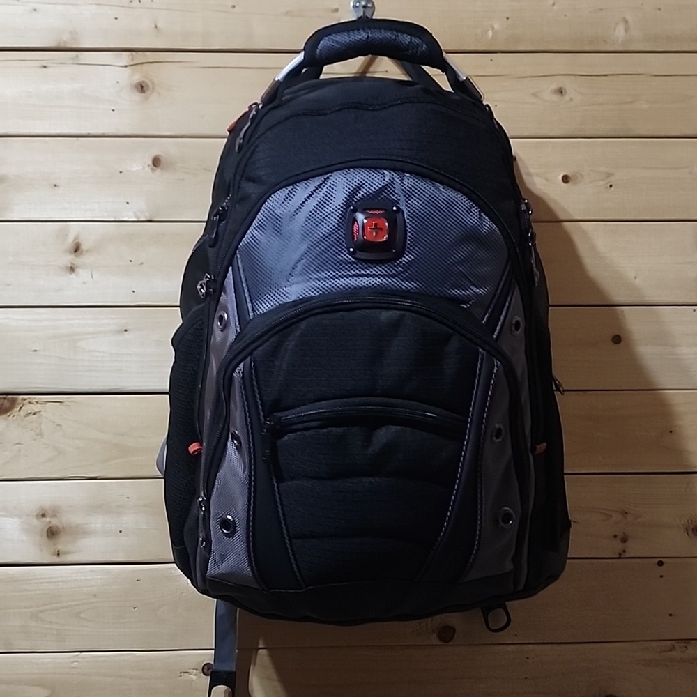 Wenger Synergy Laptop Backpack - Black/Gray Hiking or School Bag